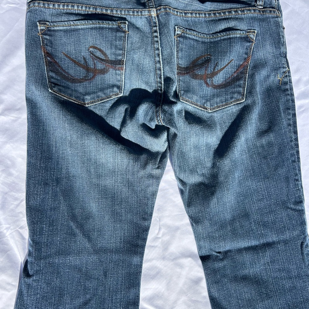 Blue Denim Jeans with Embroidered Pockets